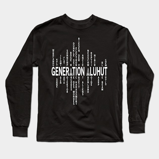 Genration Aluhut Chamtrails Flat Earth Long Sleeve T-Shirt by QQdesigns